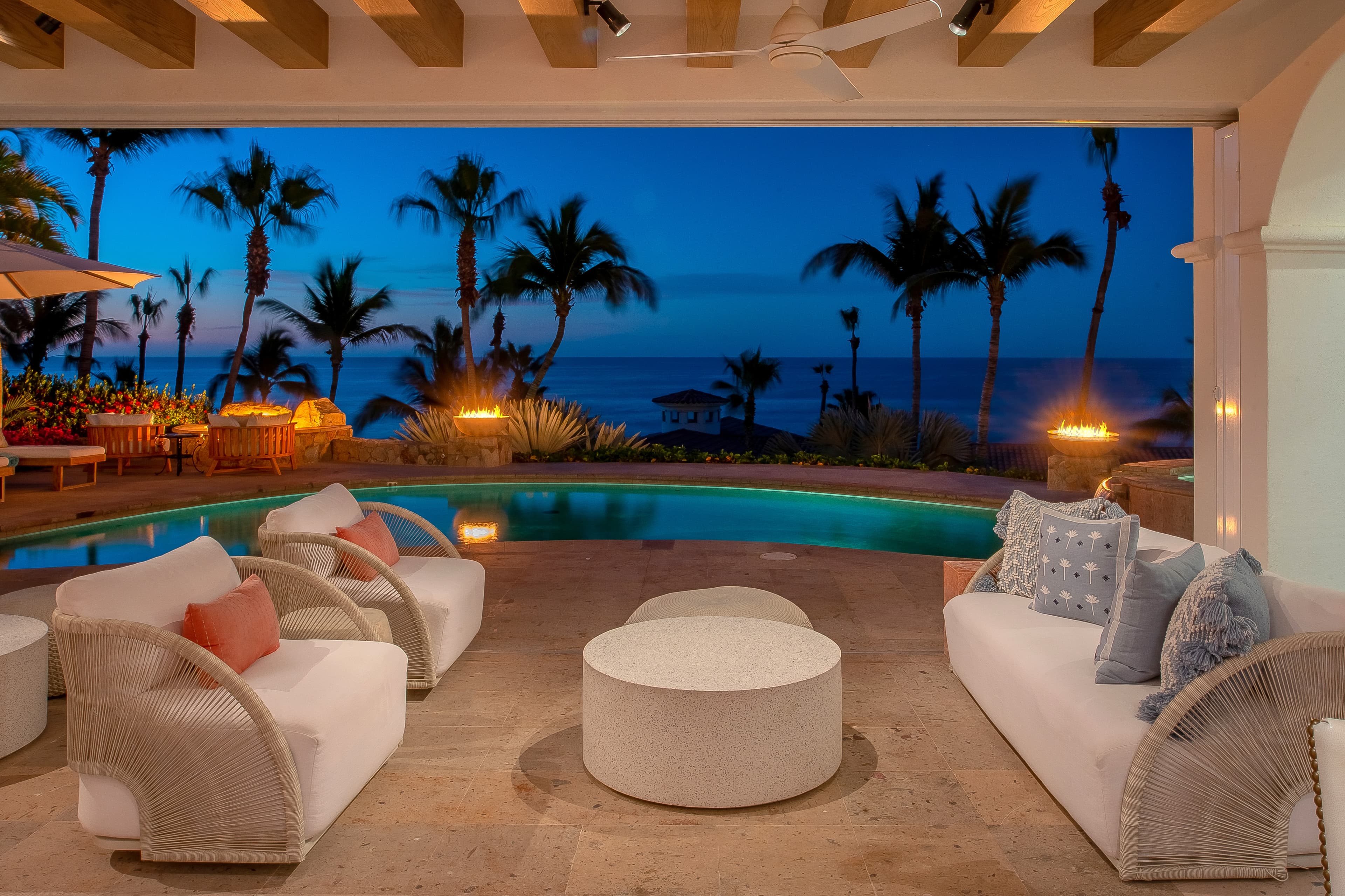 Sirena 5 - evening view from outside living area